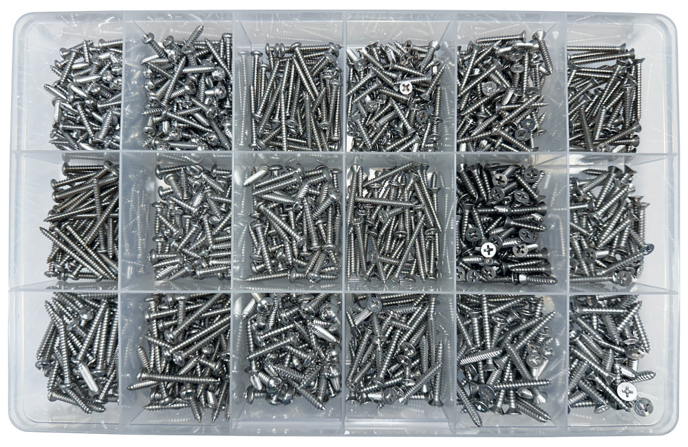 Stainless Self Tapper Assortment Kit (Approx Qty 1150)