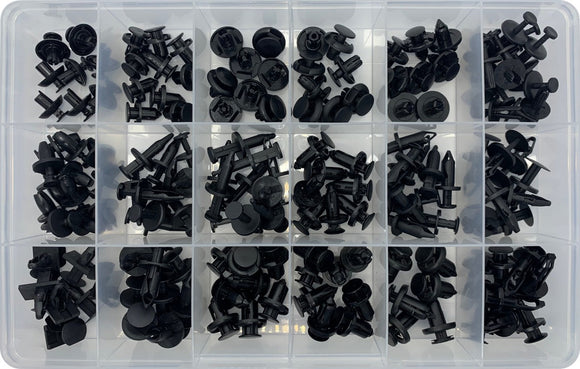 Push Type Plastic Scrivet Assortment Kit (Approx Qty 161)