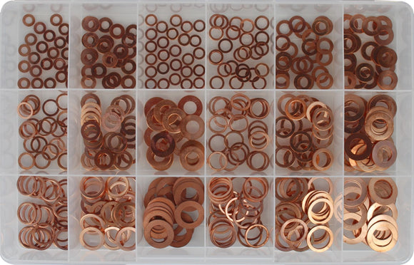 Copper Washer Assortment Kit (Approx Qty 450)