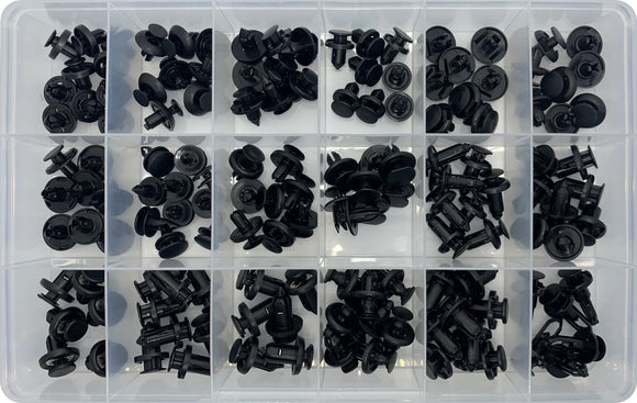 Japanese Push Type Scrivet Assortment Kit (Approx Qty 142)