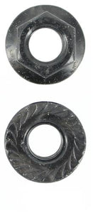 M8 X 1.25 Pitch Serrated Flange Nut Zinc Black (Qty 500)