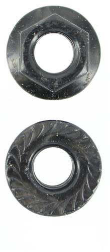 M8 X 1.25 Pitch Flange Nut Zinc Black (Qty 100)