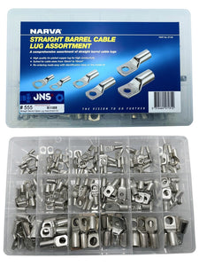 Narva Straight Barrel Cable Lug Assortment 165pc