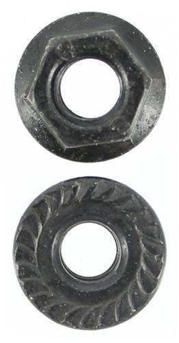 M5 X 0.8 Pitch Flange Nut Zinc Black (Qty 1,000)