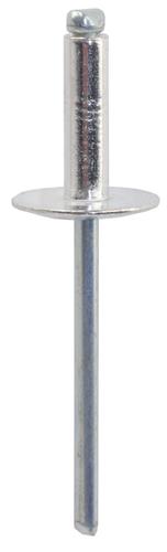 Pop Rivet Asl6-10 - Large Flange Aluminium Rivet, Steel Stem  (Qty 500)