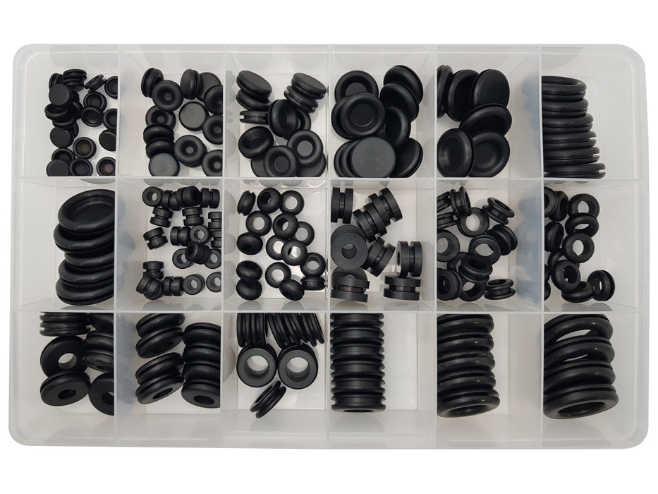 Rubber Grommet Assortment Kit (Approx Qty 190)