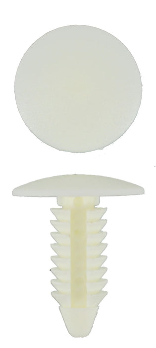 Ford & Holden - White Christmas Tree Clip 20mm Long, 7.6mm Diameter (Qty 20)